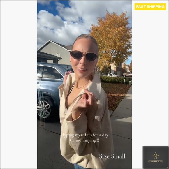 Faux Suede Bomber Jacket Cropped Oversized Aviator Style Casual Chic - Picture 7 of 7